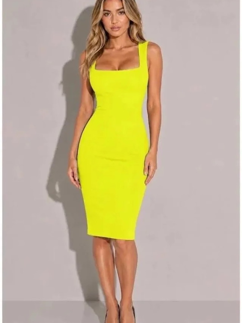Brand NEW - TA3 Squarey Pencil Dress in Acid